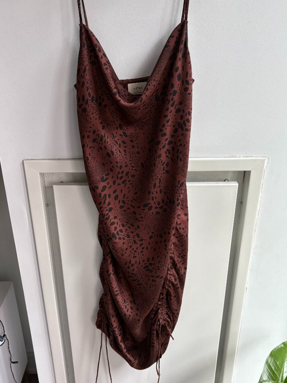 Wilfred Satin Ruched Slip Dress